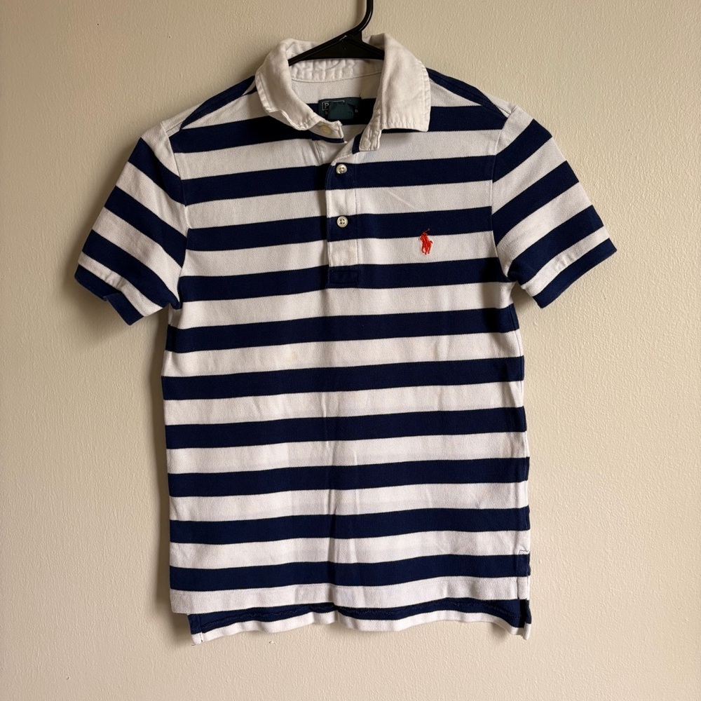 Polo by Ralph Lauren Blue and White Shirt